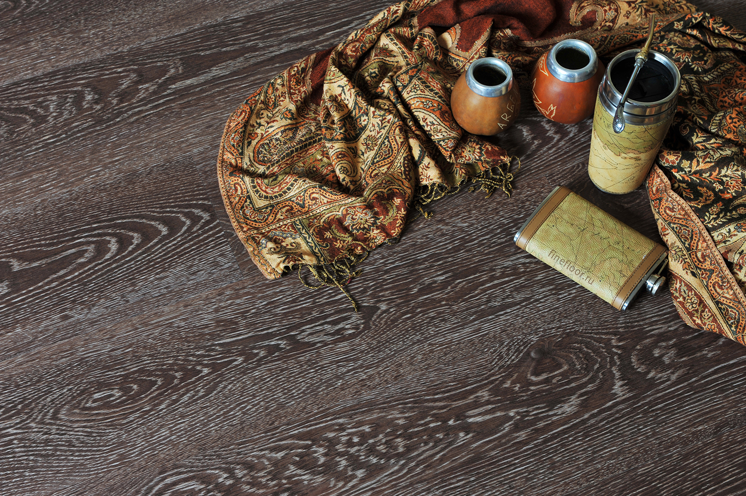 Кварцвиниловая плитка EcoClick замковая Rich Дуб Савиньон NOX-1958 1212×185×4,2 фото в интерьере